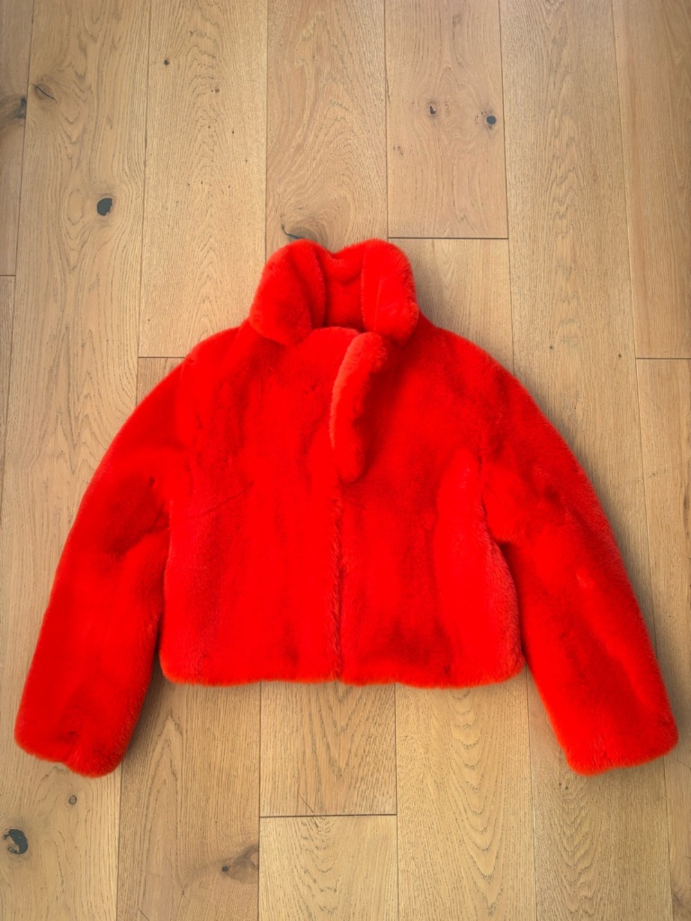 Chili Pepper Red Faux Fur Jacket